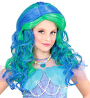 Turquoise-Emerald Mermaid Wig Inpolybag