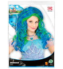 Turquoise-Emerald Mermaid Wig Inpolybag