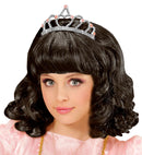 Black Princess Wig With Tiara In Box
