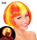 Neon Yellow Streaked Orange Valentina Wig In Box