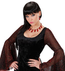 Gothic Necklace & Earrings Set 4Colors Ass.  6 Red, 2 Black, 2 Purple, 2 Green 