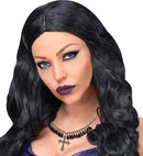 Black Gothic Cross Necklace With Drops Of Jupiter