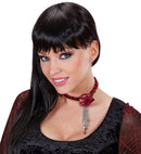 Red Gothic Flower Choker