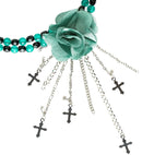 Green Gothic Flower Choker