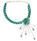 Green Gothic Flower Choker