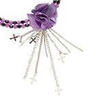 Purple Gothic Flower Choker