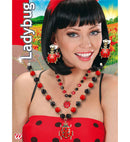 Ladybug Necklace & Earrings Set