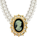 Cameo & Pearls Choker
