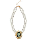Cameo & Pearls Choker