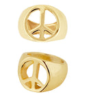 Gold Peace & Love Ring