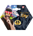 Gold Peace & Love Ring