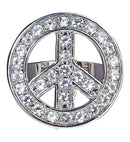 Strass Peace & Love Ring