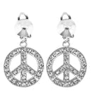 Strass Peace & Love Earrings