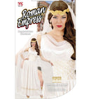 Roman Empress  Dress With Veils & Pearls, Laurel Crown With Veil 