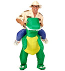 Explorer On Dinosaur  Airblown Inflatable Costume, Hat  