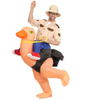 Explorer On Ostrich  Airblown Inflatable Costume  