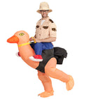 Explorer On Ostrich  Airblown Inflatable Costume  