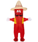 Mexican Chili Pepper  Airblown Inflatable Oversized Costume With Mask & Sombrero  