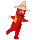 Mexican Chili Pepper  Airblown Inflatable Oversized Costume With Mask & Sombrero  
