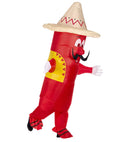 Mexican Chili Pepper  Airblown Inflatable Oversized Costume With Mask & Sombrero  