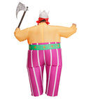 Viking  Airblown Inflatable Costume, Belt, Helmet With Plaits  