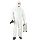 Crime Scene Investigator  Hooded Jumpsuit, Mask, Gloves 