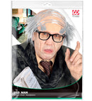 Old Man Comb Over Headpiece With Eyebrows