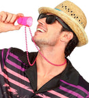 Neon Pink Shot Glass Necklace