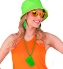 Neon Green Shot Glass Necklace