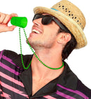 Neon Green Shot Glass Necklace
