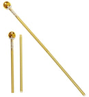 Collapsible Gold Pimp Cane 87 Cm