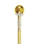 Collapsible Gold Pimp Cane 87 Cm