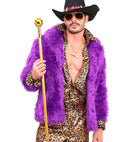 Collapsible Gold Pimp Cane 87 Cm