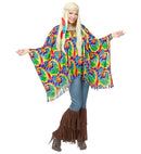 Psychedelic Hippie  Poncho, Headband 
