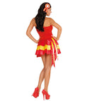 Miss Spain  Dress, Cockade Hair Comb 