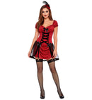 Cabaret Girl  Dress With Attached Garters, Hair Comb With Feathers 