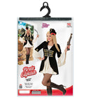 Pirate Captain Lady  Dress With Jacket, Mini Tricorn Hat 