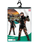 Ninja Soldier  Hooded Coat With Ties, Pants With Ties, Belt, Mask 
