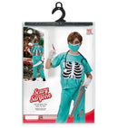 Scary Surgeon  Shirt With Bones Chest, Pants, Face Mask 