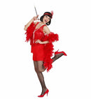 Roaring 20S Flapper  Dress, Headband With Feather 