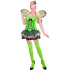 Green Butterfly  Dress With Straps, Wings, Flower & Bow Hair Comb 