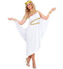 Greek Goddess  Toga Dress With Cuffs, Collar, Armlet, Head Wreath 