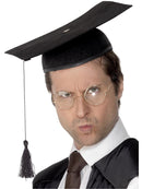 Mortar Felt Board Hat Black with Tassel Adult Costume Accessory 1
