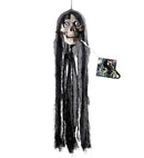 Talking Hooded Skull With Moving Jaw & Light Up Eyes Sound Sensor Activated - 70 Cm - Speaks 3 Different Rhymes