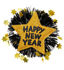 Gold Happy New Year Brooch