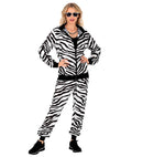 Zebra Animalier Party Fashion Tracksuit  Jacket, Pants 