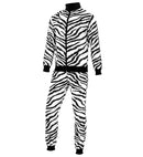 Zebra Animalier Party Fashion Tracksuit  Jacket, Pants 