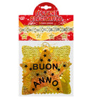 Holographic Gold Buon Anno Garland 3 M