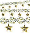 Holographic Gold Happy New Year Garland 3 M