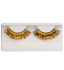 Metallic Gold Eyelashes In Box With Glass Bottle Glue